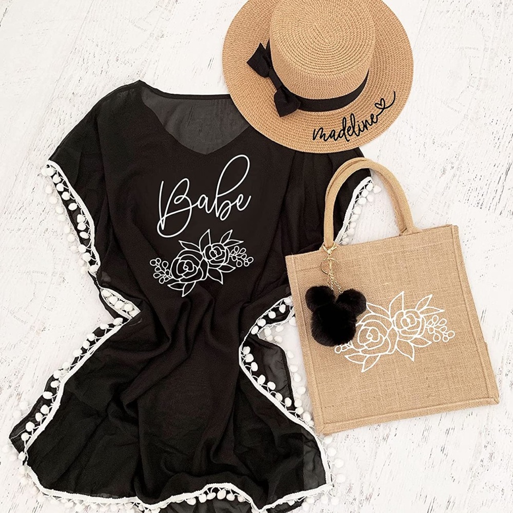 Black ‘Babe’ sheer cover up